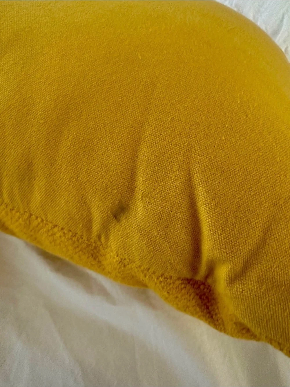 Threshold Mustard Yellow Textured Throw Pillow 18x18 Farmhouse Accent Cushion